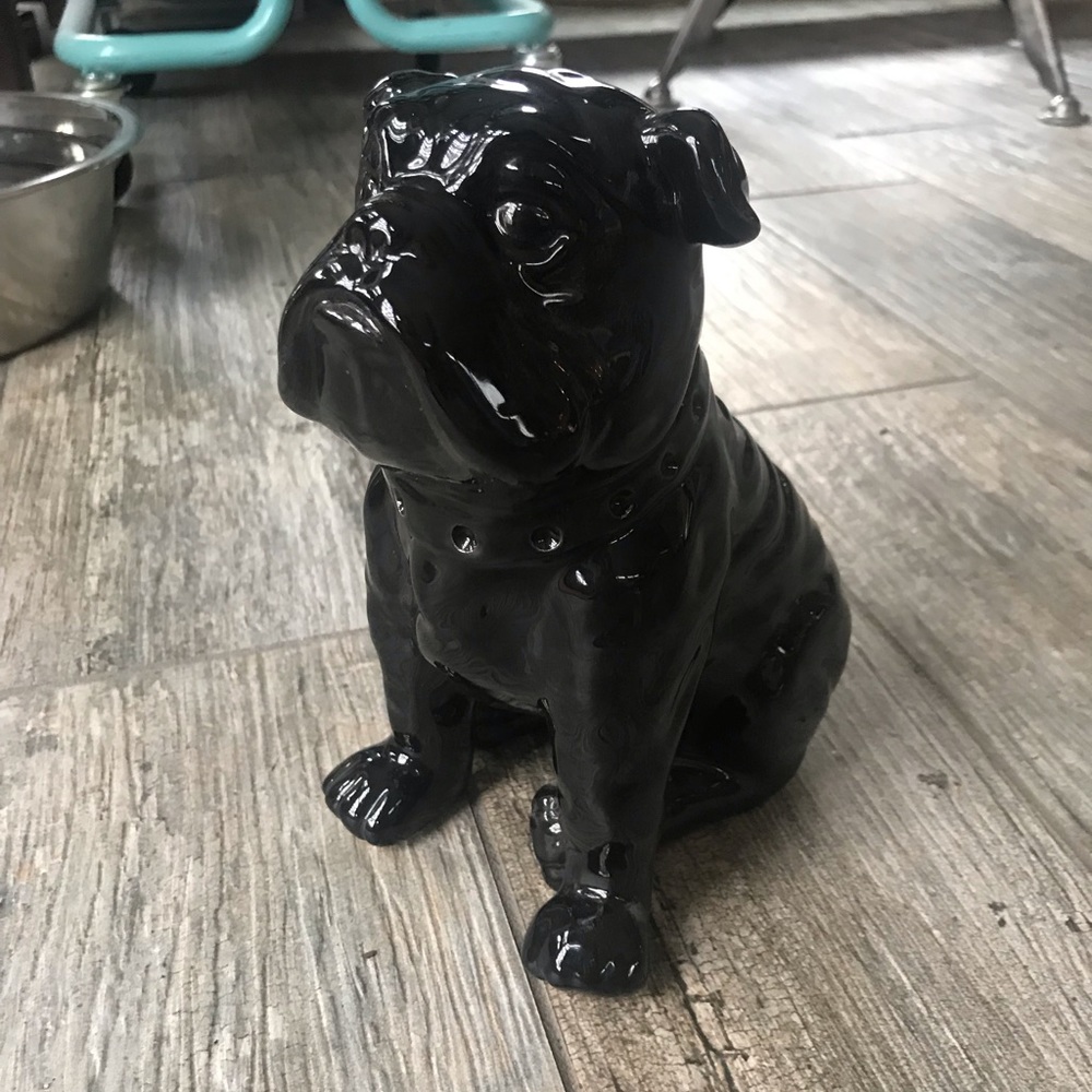 Bull dog ceramic statue